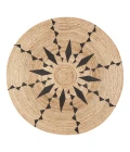 Anji Mountain 4' Round Cuitl huac Tribal Rug