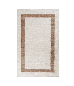 Anji Mountain Anji Mountain 8' x 10' Whippoorwill Ivory and Natural Border Rug