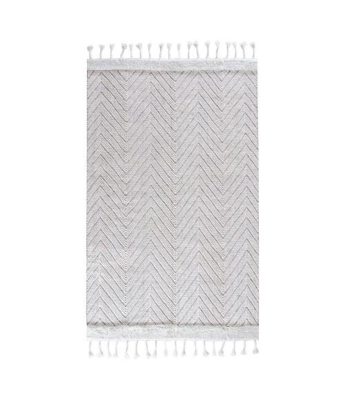 Anji Mountain 8' x 10' Spinneret Ivory & Natural Area Rug