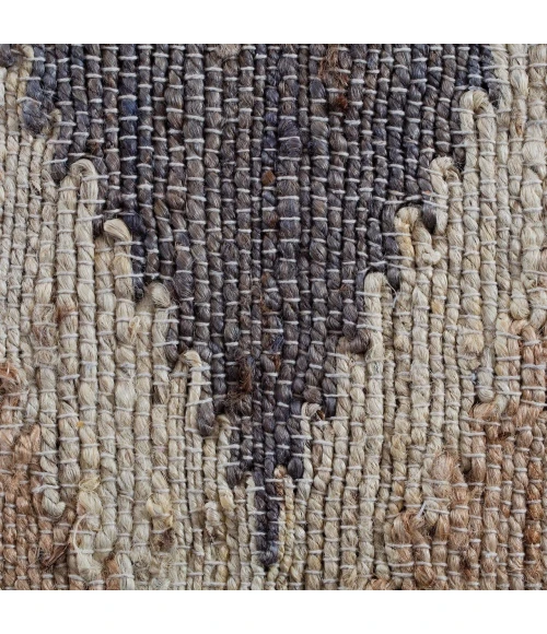 Anji Mountain 4' x 6' Mountains of the Moon Natural Gray & Ivory Jute Area Rug