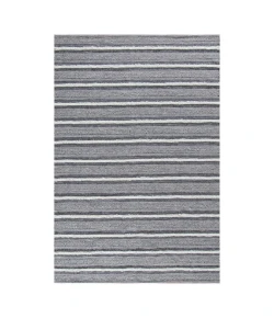 Anji Mountain Anji Mountain 7'6" x 9'6" Corrina Charcoal Gray/Nat Cotton/ Wool Overtufting (MI-RG-81816) Rug