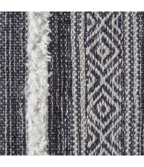 Anji Mountain 5' x 7' Corrina Charcoal Gray/Natural Cotton Rug