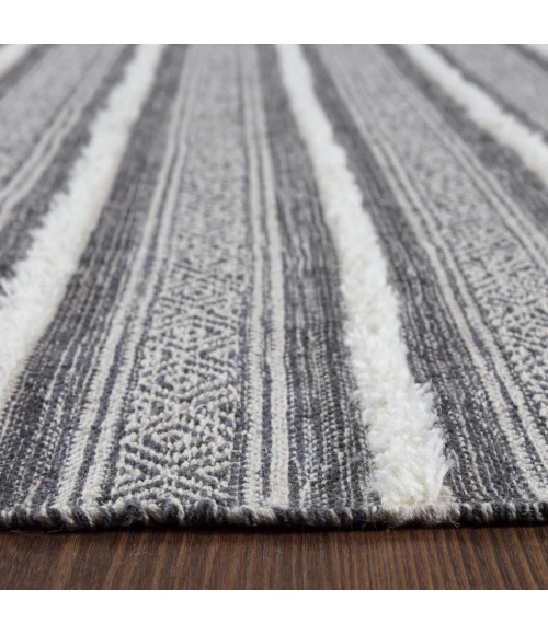 Anji Mountain 5' x 7' Corrina Charcoal Gray/Natural Cotton Rug