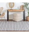 Anji Mountain 5' x 7' Corrina Charcoal Gray/Natural Cotton Rug