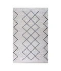 Anji Mountain 5' x 7' Kingston Ivory with Gray/Blue Diamond Rug