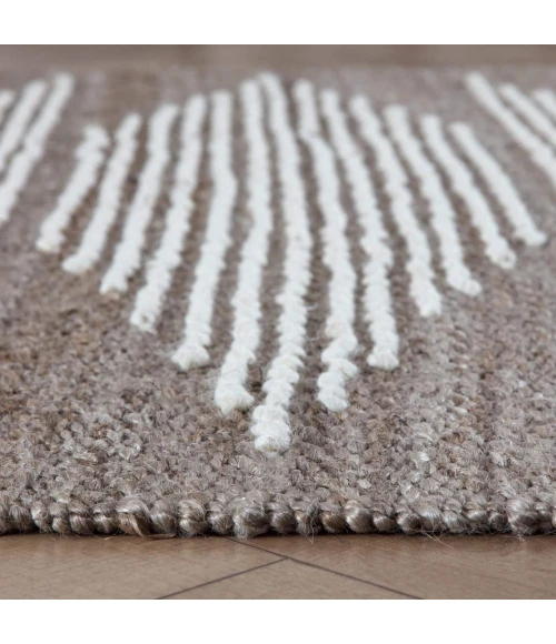 Anji Mountain 5' x 7' Marconi Natural with Ivory Wool Pattern Rug