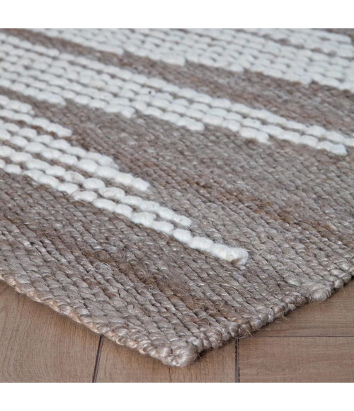 Anji Mountain 5' x 7' Marconi Natural with Ivory Wool Pattern Rug