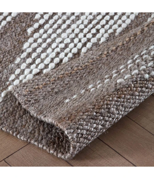 Anji Mountain 5' x 7' Marconi Natural with Ivory Wool Pattern Rug