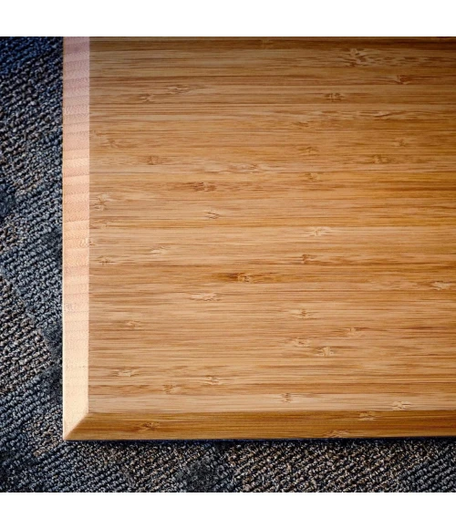 Anji Mountain 47" x 60" Natural Plush Bamboo Chair Mat no lip