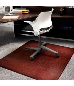 Anji Mountain Anji Mountain 47" x 60" Natural Bamboo Tri-Fold Plush ChairMat , no lip