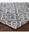 Anji Mountain 8' x 10' Mannin Charcoal Jute and Ivory Wool Rug