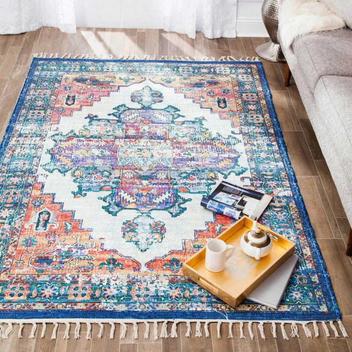 Anji Mountain 4' x 6' Kuba Distressed Rug