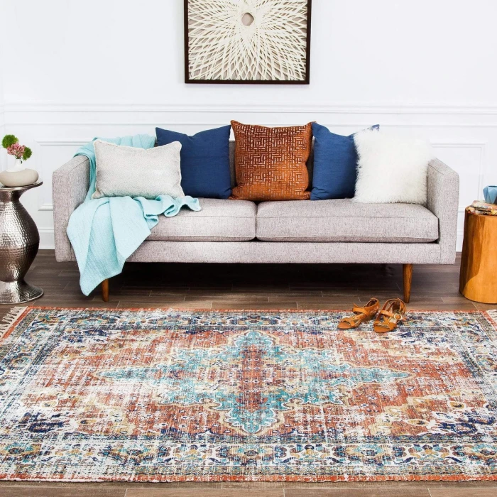 Anji Mountain 4' x 6' Taftan Distressed Rug