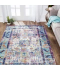 Anji Mountain 5' x 7'6" Tarom Distressed Rug w/ Multi Fringe