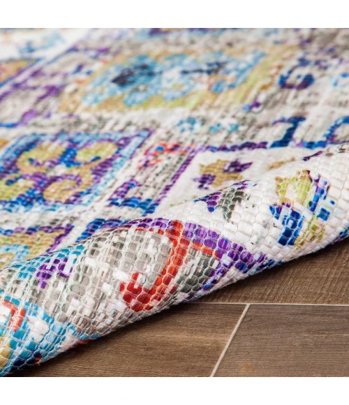 Anji Mountain 5' x 7'6" Tarom Distressed Rug w/ Multi Fringe