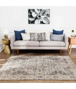 Anji Mountain Anji Mountain 8' Round Dark Neutral Medallion Jute/Chenille Rug