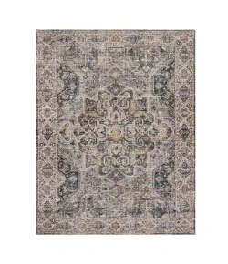 Anji Mountain Anji Mountain 8' Round Dark Neutral Medallion Jute/Chenille Rug