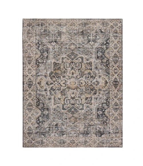 Anji Mountain 4' Round Zagros Distressed Rug