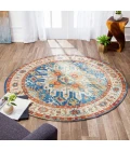 Anji Mountain 4' Round Sahand Distressed Rug