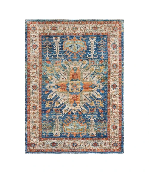 Anji Mountain 4' Round Sahand Distressed Rug