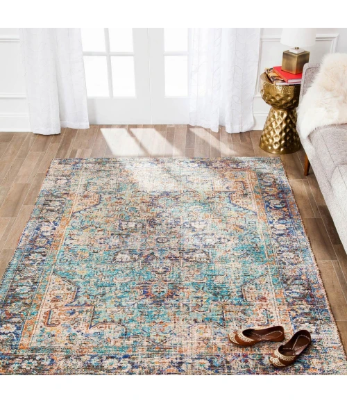 Anji Mountain 6' Round Hazaran Distressed Rug