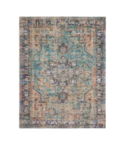 Anji Mountain Anji Mountain 7'6" x 9' Hazaran Deep Blue Medallion Jute/Chenille Rug