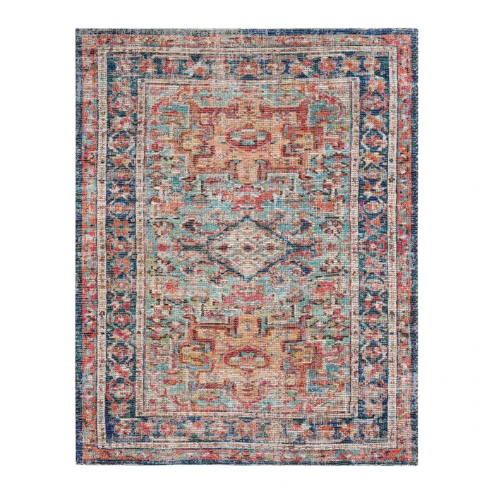 Anji Mountain 6' Round Chaloon Distressed Rug