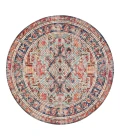Anji Mountain 8' Round Chaloon Distressed Rug