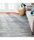 Anji Mountain 2'6" x 8' American Graffiti Denim & Jute Rug