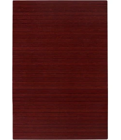 Anji Mountain 48 in. X 72 in. Dark Cherry Standard Bamboo Chair Mat no lip