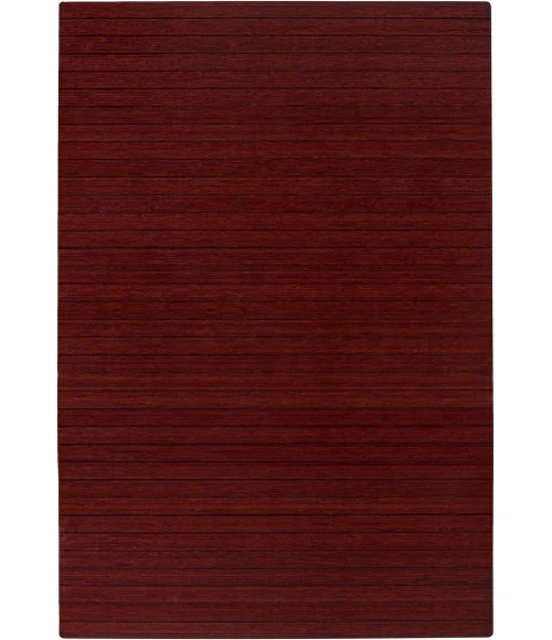 48" x 72" Dark Cherry Standard Bamboo Chair Mat no lip