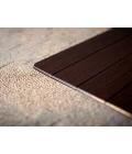 36" x 48" Dark Cherry Standard Bamboo Chair Mat with lip