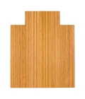 Anji Mountain 36" x 48" Natural Standard Bamboo Chair Mat with lip