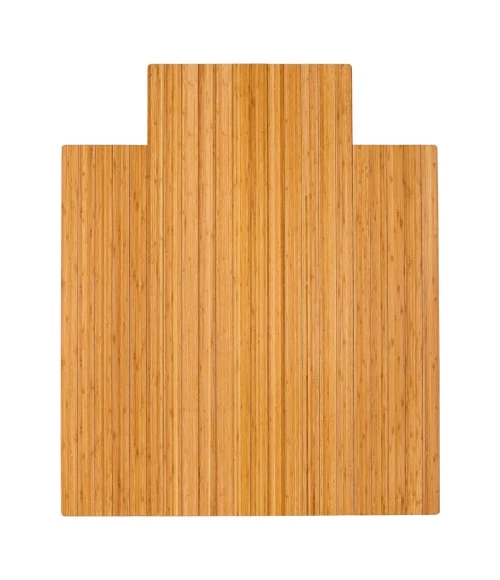 Anji Mountain 36" x 48" Natural Standard Bamboo Chair Mat with lip