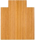 44" x 52" Natural Standard Bamboo Chair Mat with lip