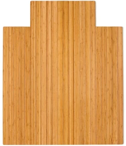 Anji Mountain 44 in. X 52 in. Natural Standard Bamboo Chair Mat with lip