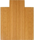 44" x 52" Natural Deluxe Bamboo Chair Mat with lip