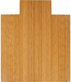 Anji Mountain 44 in. X 52 in. Natural Delu X e Bamboo Chair Mat with lip