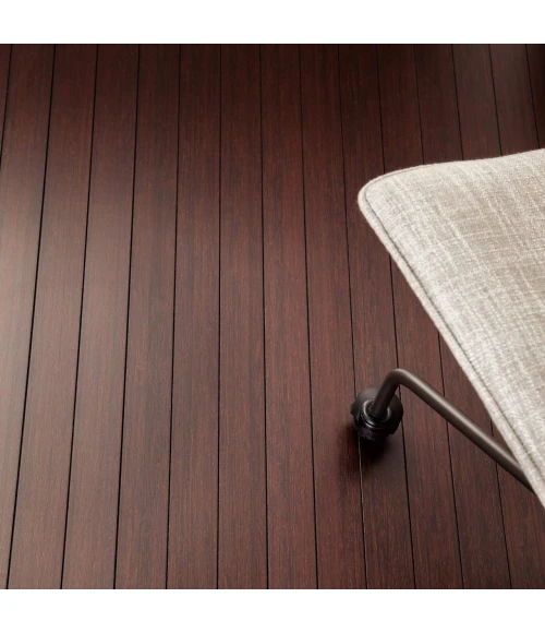 Anji Mountain 36" x 48" Natural Standard Bamboo Chair Mat with lip