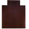 Anji Mountain 44 in. X 52 in. Dark Cherry Standard Bamboo Chair Mat with lip