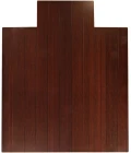 44" x 52" Dark Cherry Deluxe Bamboo Chair Mat with lip