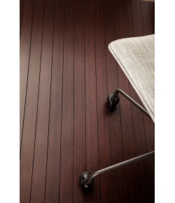 Anji Mountain 44 in. X 52 in. Dark Cherry Standard Bamboo Chair Mat with lip