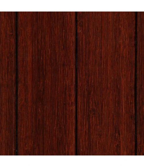 55" x 57" Dark Cherry Standard Bamboo Chair Mat with lip