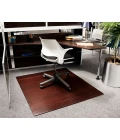 48" x 52" Dark Cherry Standard Bamboo Chair Mat no lip
