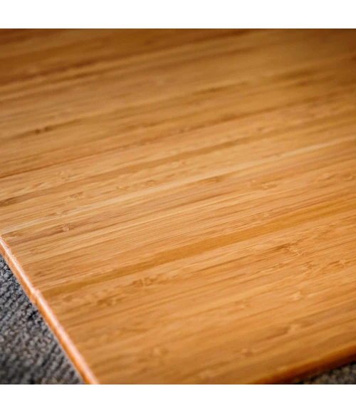 Anji Mountain 48" x 72" Natural Deluxe Bamboo Chair Mat no lip