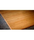 48" x 60" Natural Deluxe Bamboo Chair Mat no lip