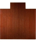 55" x 57" Dark Cherry Deluxe Bamboo Chair Mat with lip