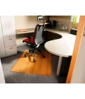 48" x 42" Natural Standard Bamboo Chair Mat no lip