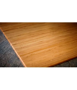 Anji Mountain 48 in. X 42 in. Natural Delu X e Bamboo Chair Mat no lip