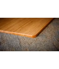 48" x 42" Natural Standard Bamboo Chair Mat no lip
